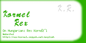 kornel rex business card